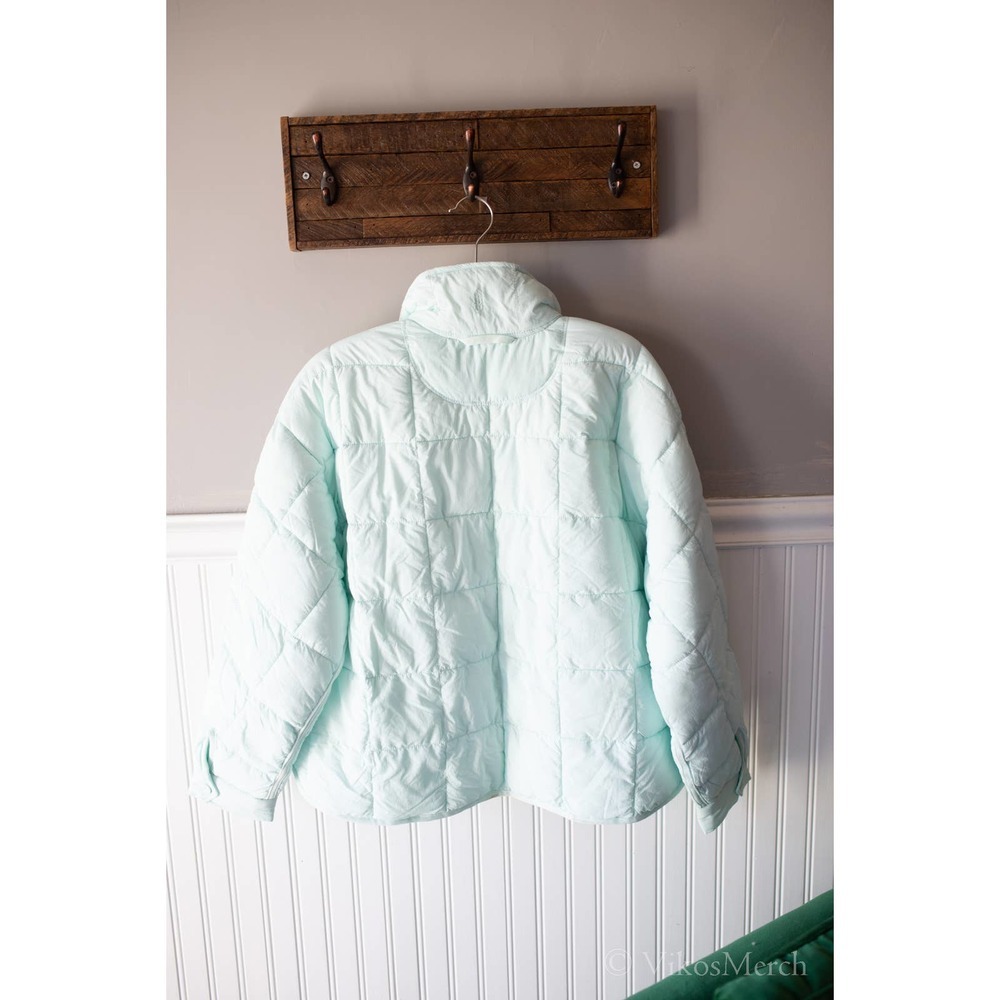 Free People Blue Puffer Jacket with Quilted Design - Picture 5 of 6